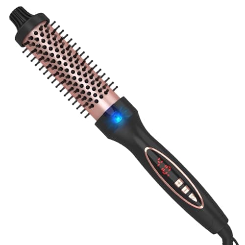 1.25 Inch Thermal Brush for Loose & Voluminous Curls with Digital Display - Dual Voltage for Travelers