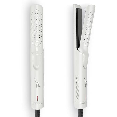 Asani 360° Airflow Styler - 2-in-1 Curling Wand & Hair Straightener for All Hair (White)