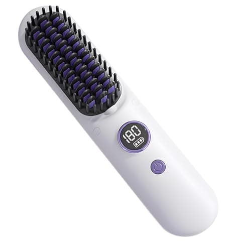 Portable Rechargeable Cordless Hair Straightening Brush