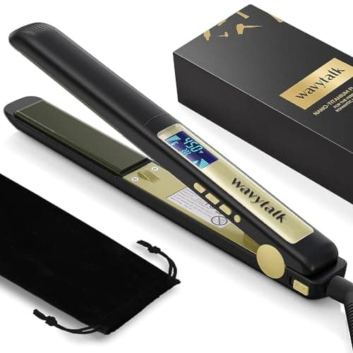 Ionic Hair Straightener Brush and Titanium Flat Iron for wavytalk