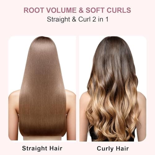 1.5 Inch Heated Ionic Curling Iron Brush for Long Medium Hair