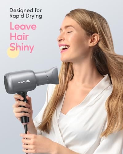 Wavytalk Ionic Hair Dryer and Pencil Flat Iron Set, 1875W Negative Ions Dryer with Diffuser and Concentrator, Professional Salon Straightener
