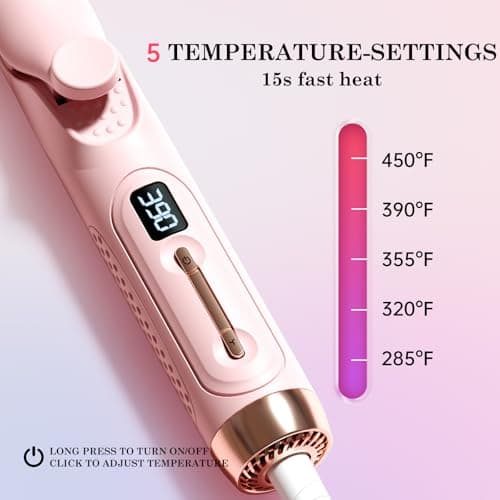 2-in-1 Hair Straightener and Curler with 360° Airflow and LED Display