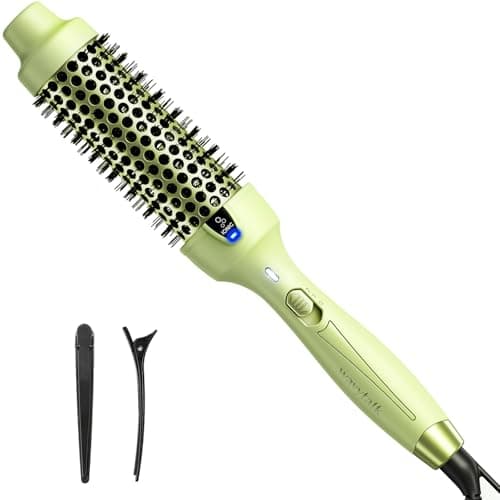 Ionic Heated Round Brush for Effortless Styling and Beautiful Curls - Dual Voltage (Purple)
