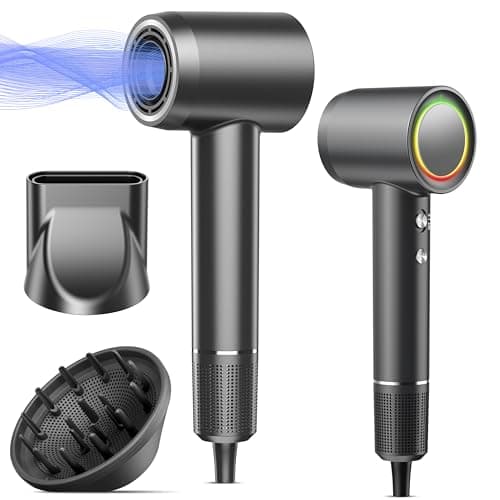 Professional High-Speed Ionic Blow Dryer, 160k RPM & 500M Negative Ions