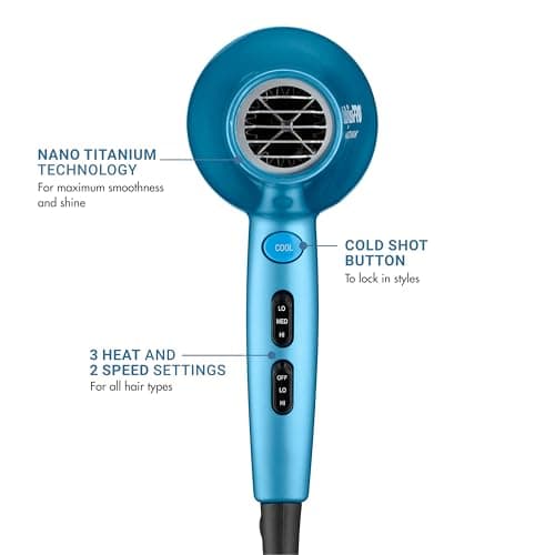 BaBylissPRO Nano Titanium 2000-Watt Ionic Blow Dryer