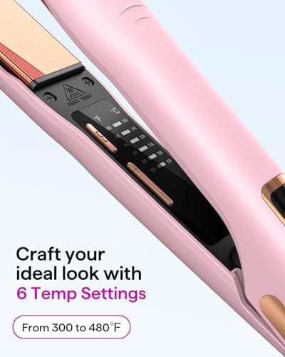 Professional 2 in 1 Titanium Flat Iron for Fast Straightening and Curling