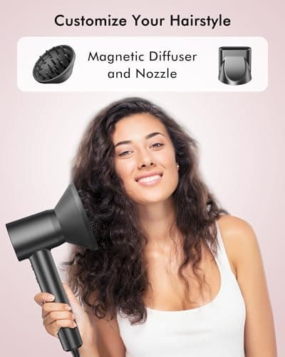Professional High-Speed Ionic Blow Dryer, 160k RPM & 500M Negative Ions