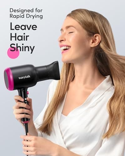 Wavytalk 1875W Ionic Hair Dryer with Diffuser & Curling Iron for Women