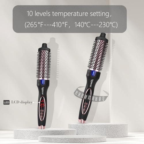 Thermal Curling Brush with Ionic Heating and LCD Display