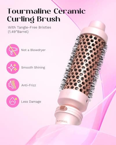 5-in-1 Curling Wand Set for Waves and Curls (Pink)