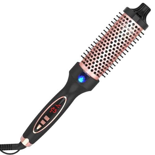 Travel-Friendly 1.5 Inch Curling Iron Brush for Medium and Long Hair