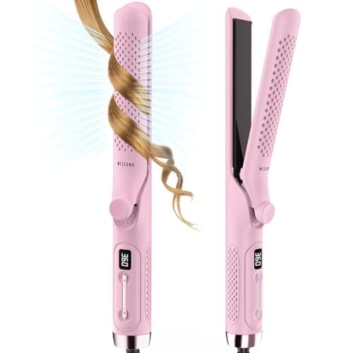 360° Airflow Styler Curling Iron - 1.25 Inch 2 in 1 Hair Tool with Cool Air, Extra Long Design, Dual Voltage