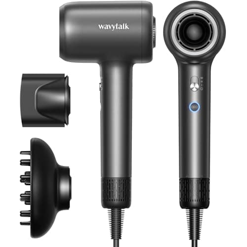 Wavytalk Turblow Pro Blow Dryer - Fast Drying with Pro Negative Ions, 110,000 RPM, White