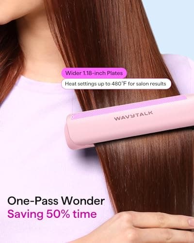 Professional 2 in 1 Titanium Flat Iron for Fast Straightening and Curling