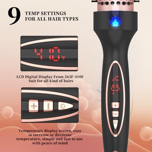 Travel-Friendly 1.5 Inch Curling Iron Brush for Medium and Long Hair