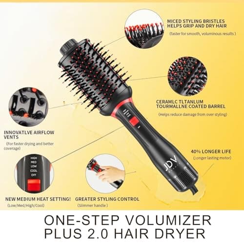 4-in-1 Hair Dryer and Styler with Negative Ion Anti-frizz