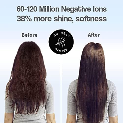 Ionic Salon Professional Blow Dryer, Fast & Quiet AC Motor, 2 Speed, 3 Heat Settings, Cool Shot, with Diffuser & Nozzle-
