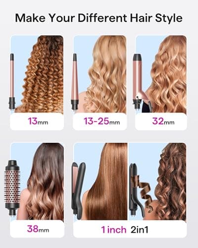 Wavytalk 5-in-1 Curling Iron Set for Women