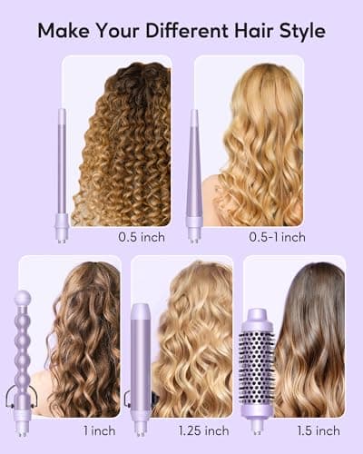 Wavytalk 5-in-1 Hair Dryer and Curling Iron Set for Women